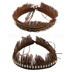 2 pz 2 stili di fasce per cappelli in piuma&nbsp;DIY-GF0011-61