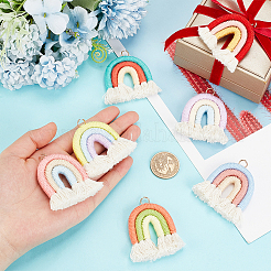 7 Stück 7 Farben Makramee-Web-Quastenanhänger in Regenbogenfarben.&nbsp;FIND-OC0002-35