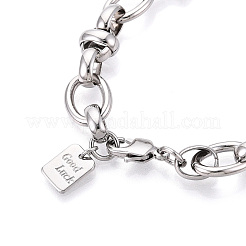 Pulseras de cadena de latón&nbsp;BJEW-N032-06P