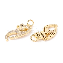Pendentifs avec zircon cubiques à micro-pavés en laiton&nbsp;ZIRC-P098-06G