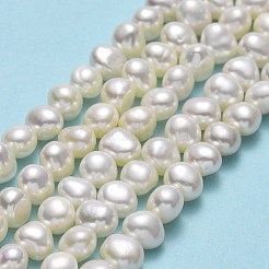 Brins de perles de culture d'eau douce naturelles&nbsp;PEAR-A005-07D-01