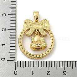Ciondoli natalizi in ottone con micro pavé di zirconi&nbsp;KK-H468-01C-01G