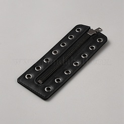 Schnürstiefel aus PU-Leder mit Reißverschlusseinsätzen&nbsp;DIY-WH0499-05A-01