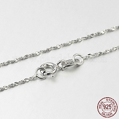 Anlaufgeschützte trendige rhodinierte 925-Sterlingsilber-Kettenhalsketten&nbsp;STER-M050-B-19