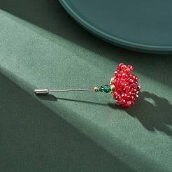 Spilla da bavero con fiore di perline intrecciate in vetro&nbsp;JEWB-TA00003