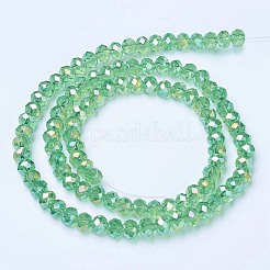 Chapelets de perles en verre électroplaqué&nbsp;EGLA-A034-T2mm-B11