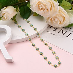 Daisy Link Chain Halsketten & Armbänder Schmuck Sets&nbsp;SJEW-JS01138-02