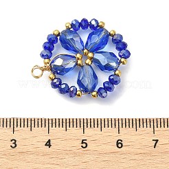 Pendentifs en verre électroplaqué enroulés de fil de cuivre&nbsp;PALLOY-MZ01413-02