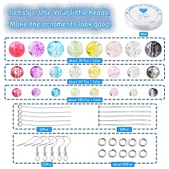Kit de fabrication de bracelet de boucle d'oreille de perles scintillantes bricolage&nbsp;DIY-YW0005-94