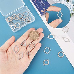 32 Stück 8 Stile Edelstahl-Anschluss-Charms&nbsp;STAS-SC0005-07