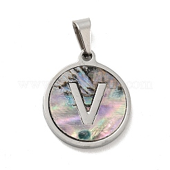 304 Edelstahl mit Anhängern aus Paua-Muschel&nbsp;STAS-G268-02V-P