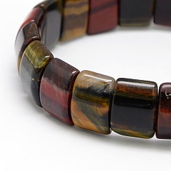 Pierre naturelle bracelets perles rectangle extensibles élastiques classiques&nbsp;BJEW-L333-11