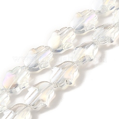 Transparentes perles de verre de galvanoplastie brins&nbsp;EGLA-F159-AB02