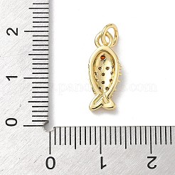 Pendentifs avec zircon cubiques à micro-pavés en laiton&nbsp;KK-B155-04B-G