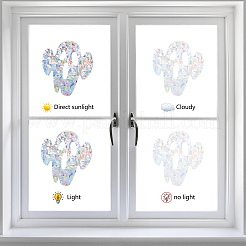 16 Blatt 4 Stil wasserdichte PVC farbige Laser gebeizt Fensterfolie Klebeaufkleber&nbsp;DIY-WH0256-059
