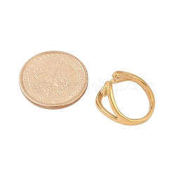 Offene Manschettenringe aus 304 Edelstahl mit Herzmotiv für Damen&nbsp;RJEW-B110-01G