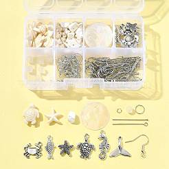 DIY-Sets zum Basteln von baumelnden Ohrringen mit Ozeanmotiv&nbsp;DIY-FS0009-27
