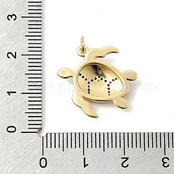 Pendenti in zirconi cubici trasparenti in micro pavè di ottone&nbsp;KK-Z160-18G-01