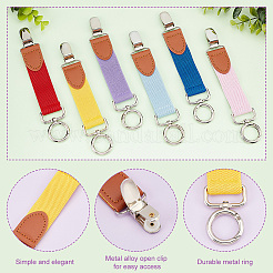 Ahademaker 6pcs 6 Farben Legierung & Hutclip aus Eisen für die Reise&nbsp;AJEW-GA0004-62B