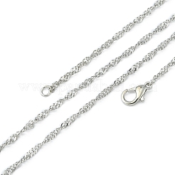 Chaîne de singapour en laiton faisant des colliers&nbsp;MAK-N029-04P