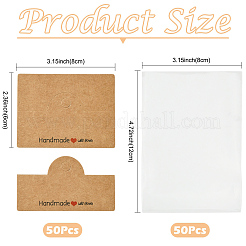 50pcs sacs de cellophane opp&nbsp;CDIS-YW0001-28B
