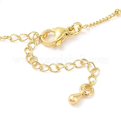Collares pendientes de circonita cúbica transparente micro pavé de latón&nbsp;NJEW-Z038-01G-Y