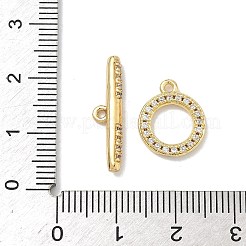 Fermoirs à bascule en laiton zircon cubique transparent&nbsp;KK-G548-26G