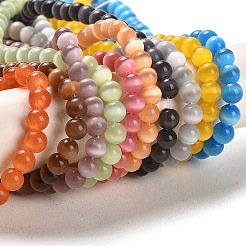 Chapelets de perles d'œil de chat en verre&nbsp;CE-R010-08