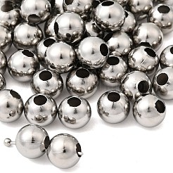Perlas redondas huecas con costura de acero inoxidable 304 resistentes al deslustre&nbsp;STAS-R032-8mm