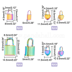 16 pendentif en acier inoxydable 201 et 304 de style 4&nbsp;STAS-AR0001-42