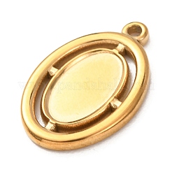 Cabochon-Fassungen für Anhänger aus Edelstahl 304&nbsp;STAS-Z204-04G-01
