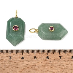 Pendentifs en aventurine vert naturel&nbsp;KK-CBAF9BC-20G-10