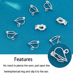 Ohrclips aus Messing zum Aufstecken&nbsp;KK-PH0026-19S
