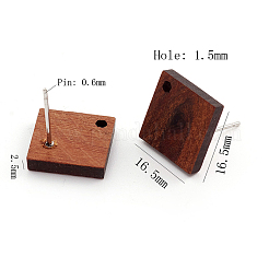 Fornituras de aretes de madera de coco marrón&nbsp;EJEW-CJC0001-11