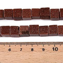 Granos de Goldstone sintético hebras&nbsp;G-T139-8x8-18A