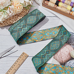 Blumenband aus Polyester-Jacquard im nationalen Stil für Bekleidungszubehör&nbsp;OCOR-WH0097-39C