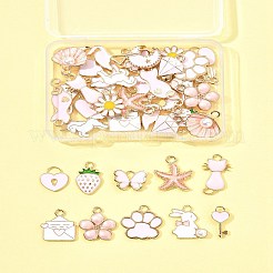 40pcs 20 styles de pendentifs en émail en alliage&nbsp;ENAM-FS0003-33