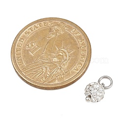 Runde handgemachte Polymer Clay Strass Charms&nbsp;PALLOY-JF04456