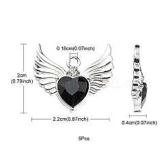 Pendentifs en verre d'alliage de placage de support&nbsp;FIND-YW0001-85A