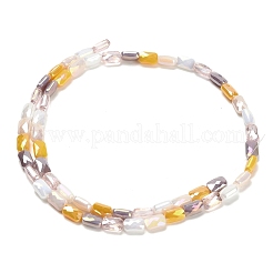 Chapelets de perles en verre électroplaqué&nbsp;EGLA-P068-01A-09