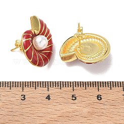 Messing-Emaille-Ohrstecker für Frauen&nbsp;KK-CBA760A-10G-02