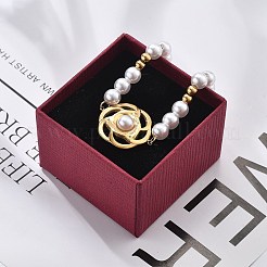 Ionenplattierung (IP) 304 Edelstahl-Gliederarmbänder für Frauen&nbsp;BJEW-P345-07G