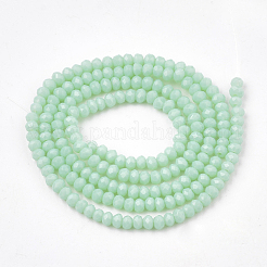 Chapelets de perles en verre opaque de couleur unie&nbsp;GLAA-S178-12B-10