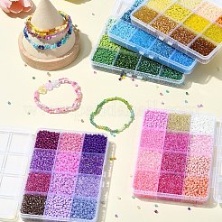 DIY-Sets zur Schmuckherstellung von Armbändern aus runden Glasperlen&nbsp;DIY-YW0010-35