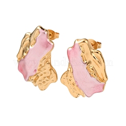 Pendientes de botón de acero inoxidable 304&nbsp;EJEW-T054-15G