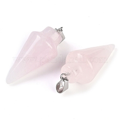 Naturale quarzo rosa gemma ha ciondoli&nbsp;G-K384-01P-02