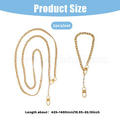2 pz 304 catene mobili a maglie cubane in acciaio inossidabile&nbsp;HJEW-PH02156