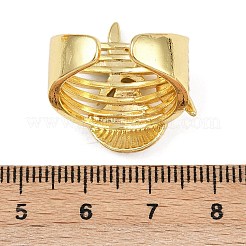 Verstellbare Manschettenringe aus Messing und Emaille für Damen&nbsp;RJEW-G357-01G