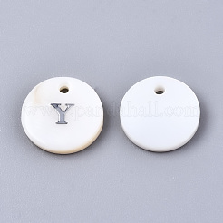 Pendentifs de coquillages d'eau douce naturelle&nbsp;SHEL-Q018-01A-Y-P