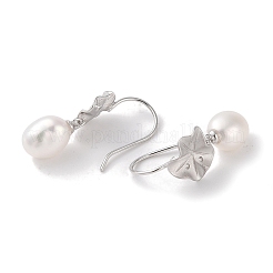 Pendientes colgantes de plata de ley antideslustre&nbsp;EJEW-C087-05E-P